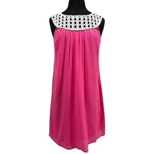 Lilly Pulitzer Sydney Trapeze Crinkle Dress in Daiquiri Pink Sz 6